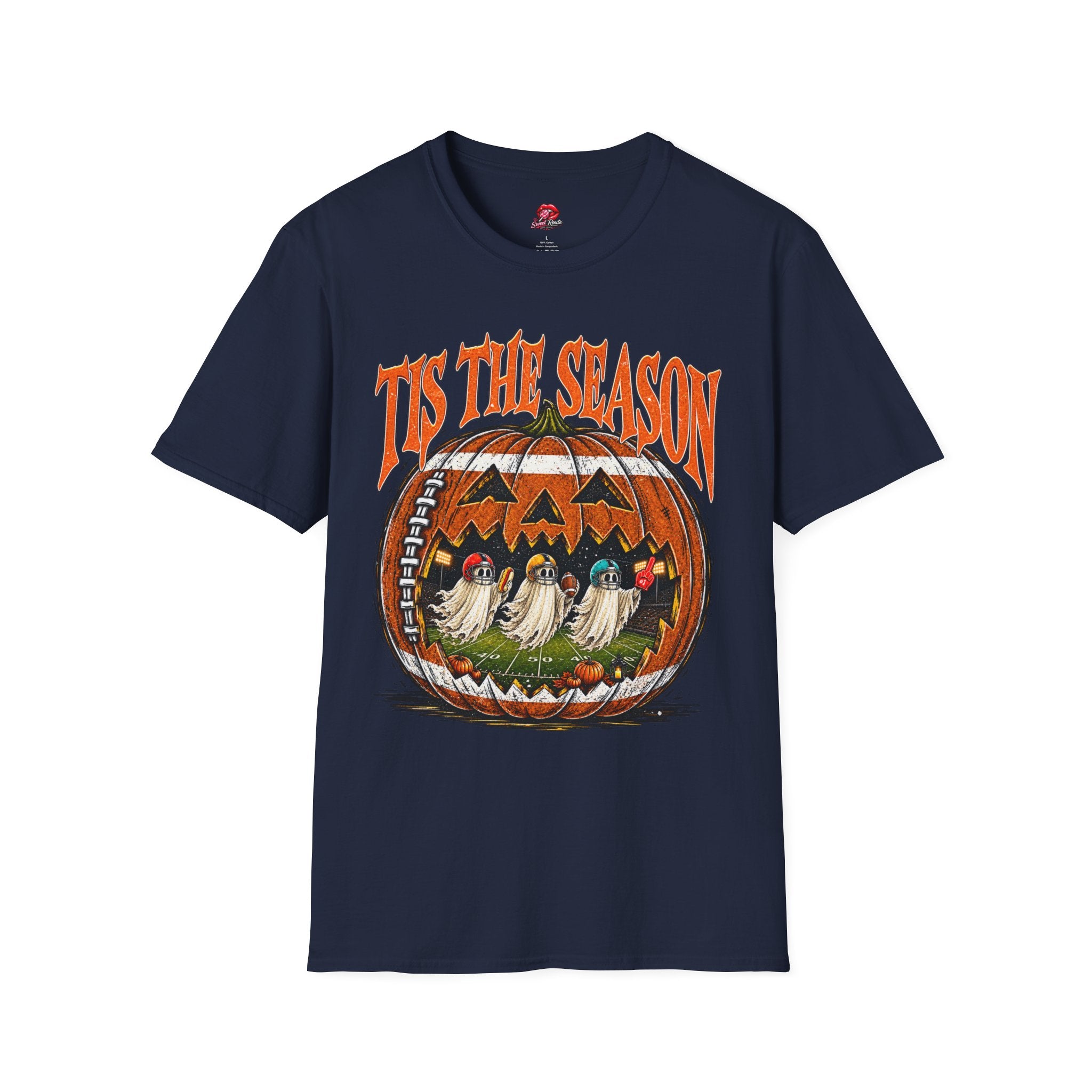 Tis The Season Vintage Jack-o'-Lantern Football Shirt