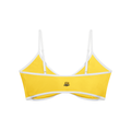 Sweet Route Women's Color Block Ruched V-Neck Sports Bra