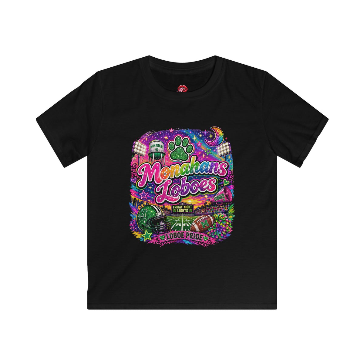 Monahans Loboes Colorful School Spirit Kids Shirt