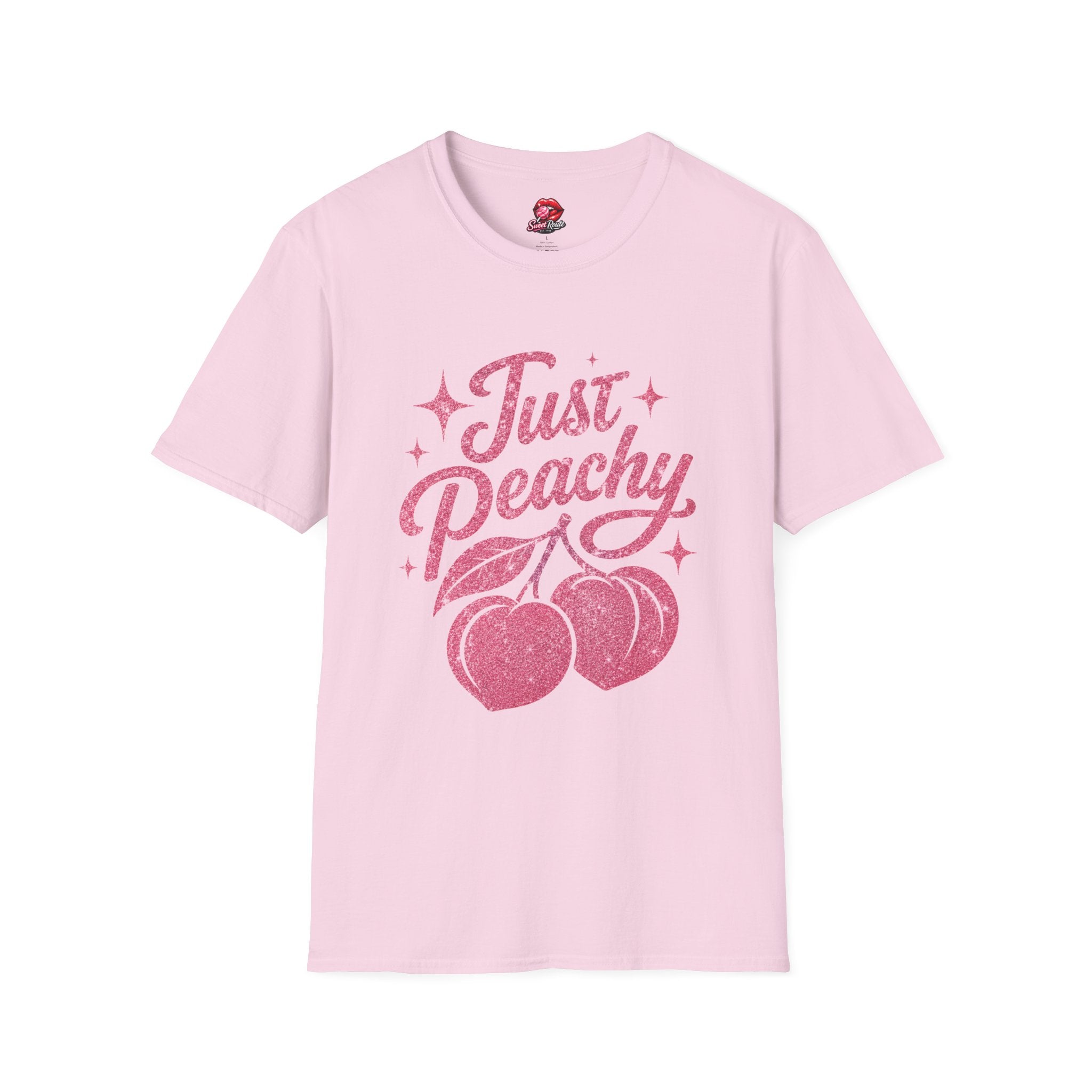 Just Peachy script with cherries T-Shirt