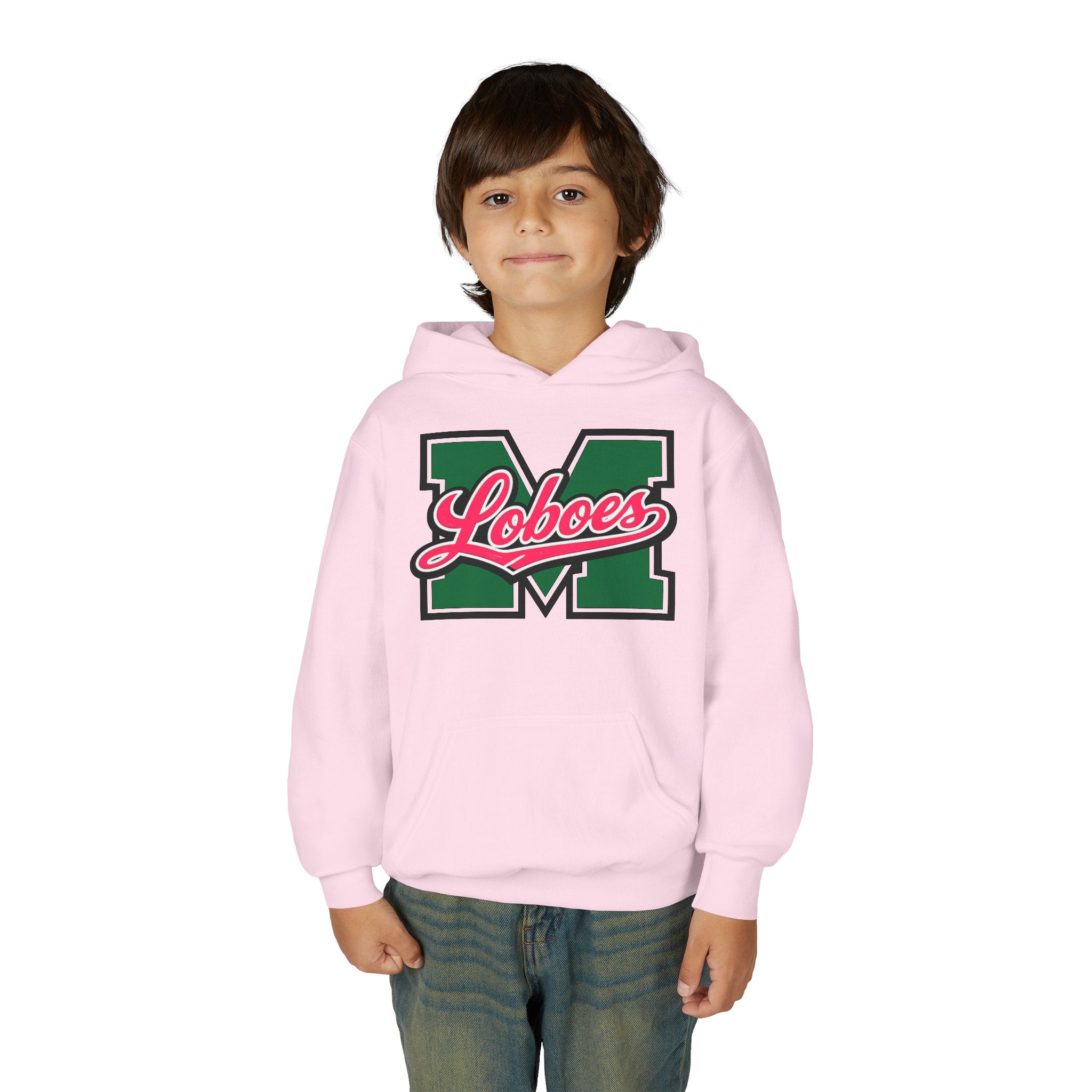 Youth Loboes M Letter Hoodie — Kids School Spirit Sweatshirt