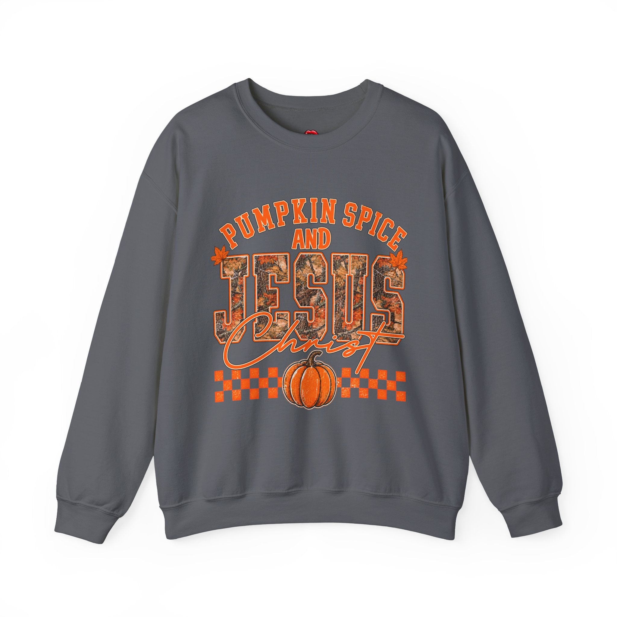Pumpkin Spice and Jesus Crewneck Sweatshirt — Fall Christian Graphic Pullover