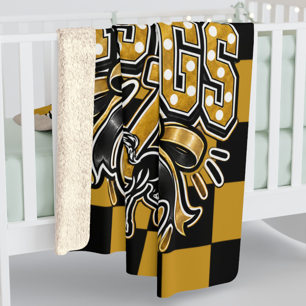 Andrews Mustangs Sherpa Fleece Blanket