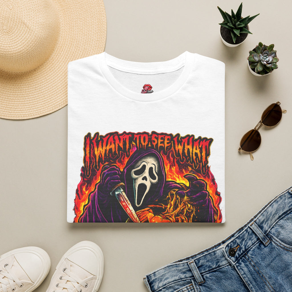 I Want To See What Your Insides Look Like Graphic T-Shirt | Funny Halloween Retro Tee