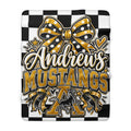 Custom Andrews Mustangs Sherpa Blanket