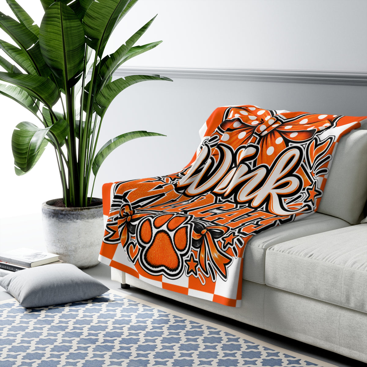 Wink Wildcats Sherpa Blanket