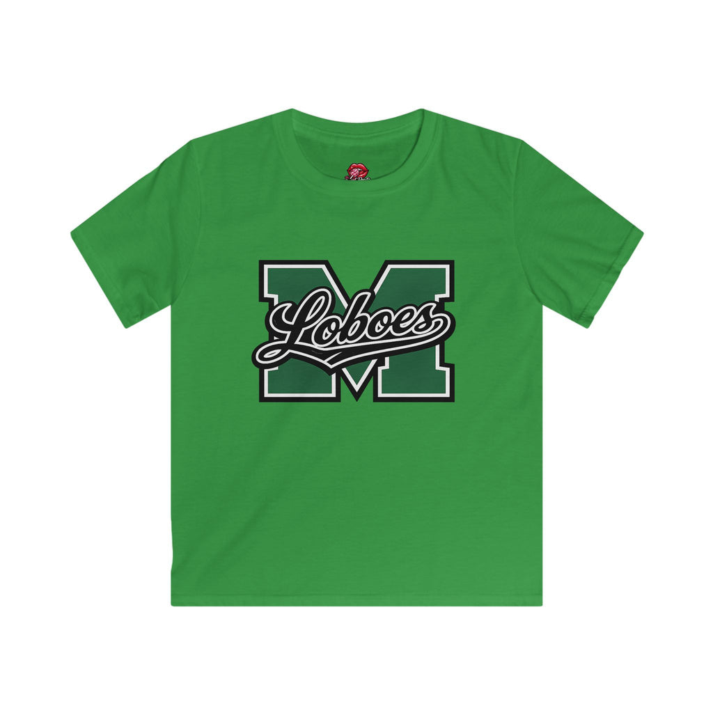 Green 'M' Loboes School Spirit Kids Shirt