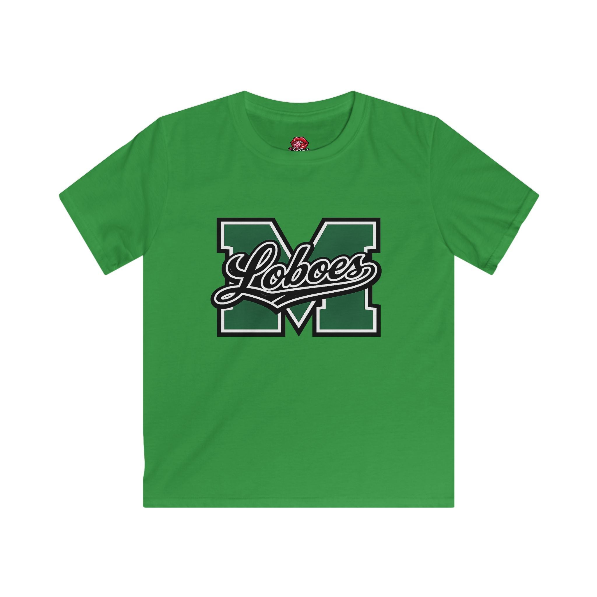 Green 'M' Loboes School Spirit Kids Shirt