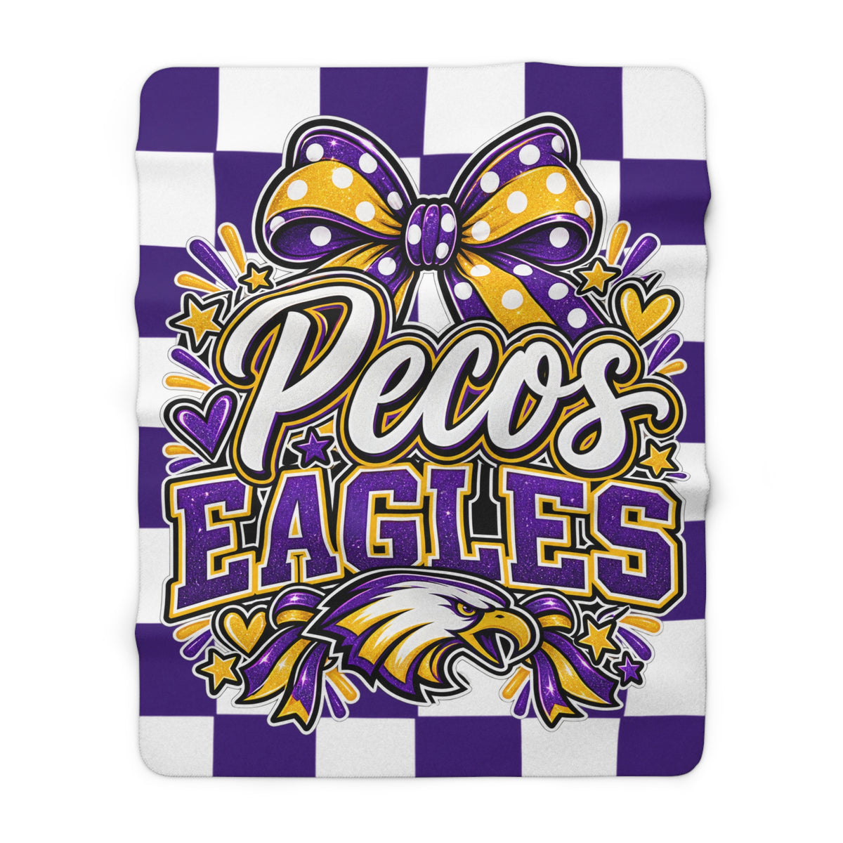 Pecos Eagles Sherpa Fleece Blanket