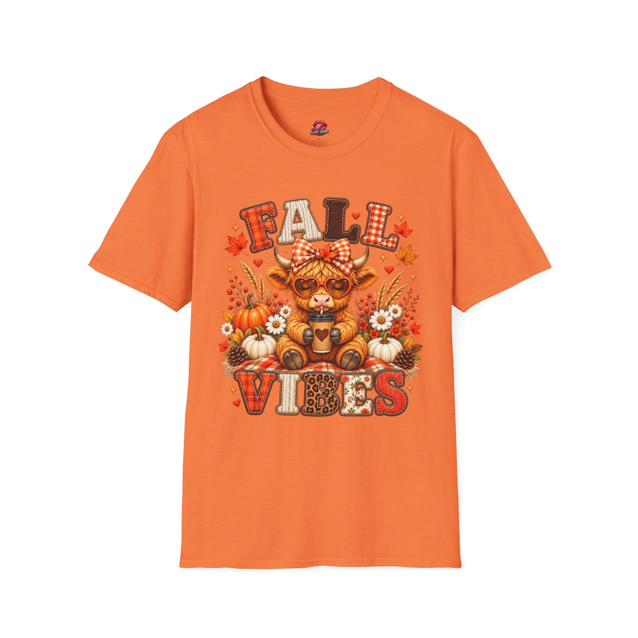Cute Cow Pumpkin Autumn Graphic Tee