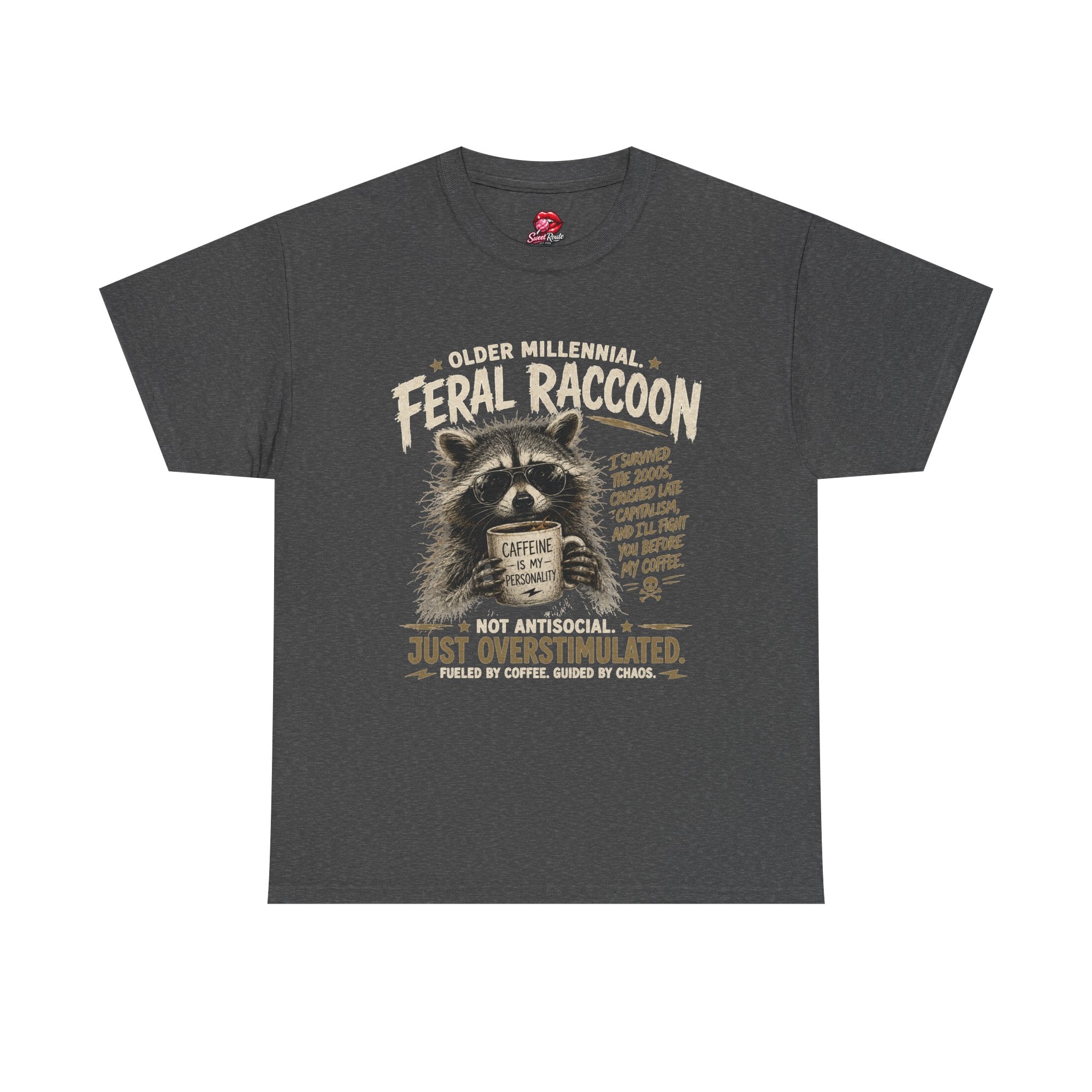 Feral Raccoon Coffee Mug Tee, T-Shirt