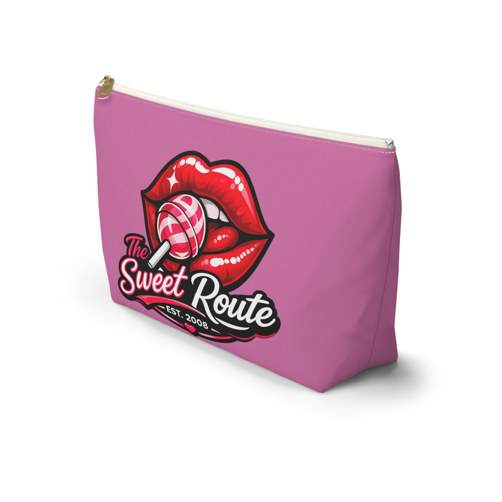 Sweet Route Pink Logo Accessory Pouch