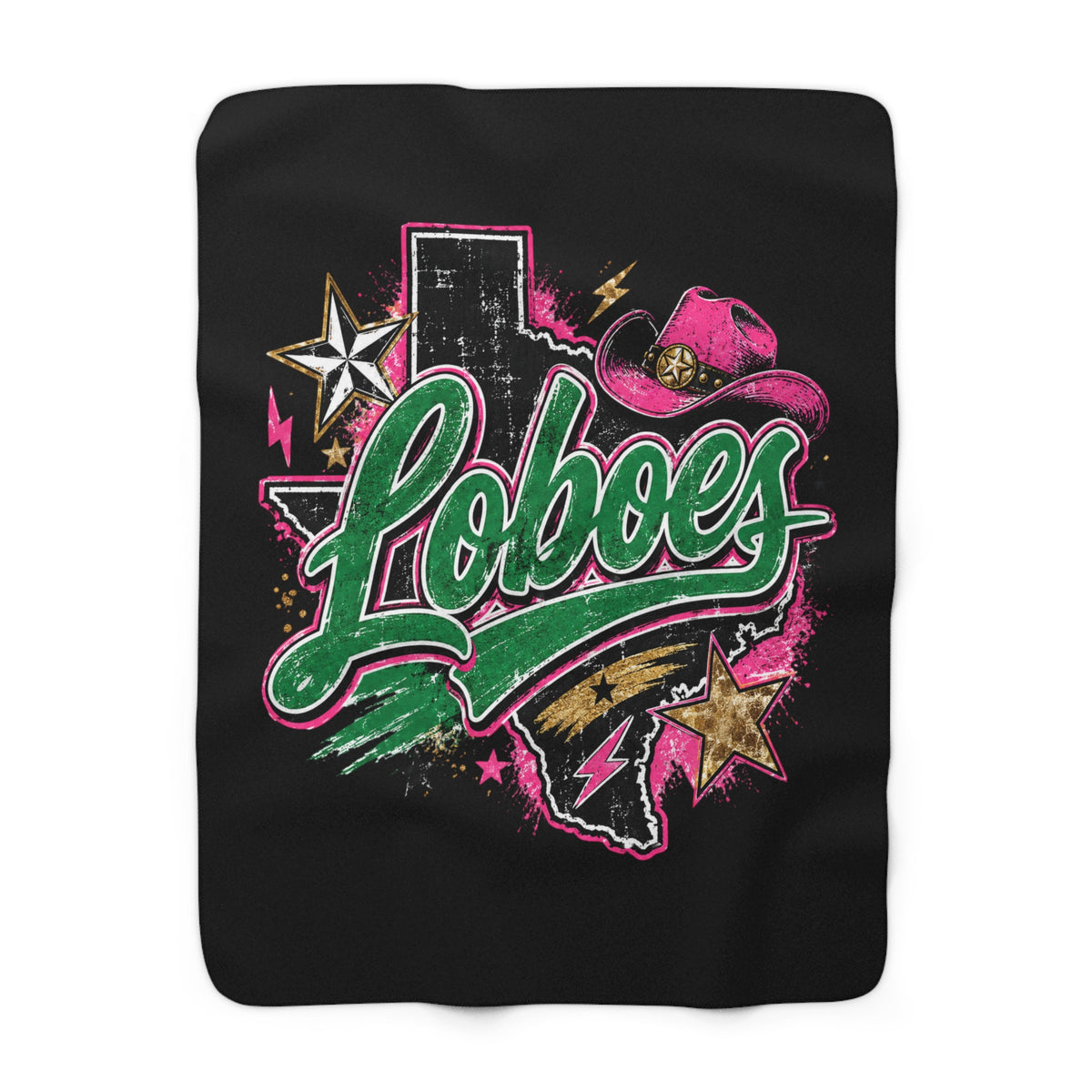 Loboes Texas Sherpa Fleece Stadium Blanket