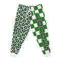Loboes Green Check & Leopard Athletic Joggers