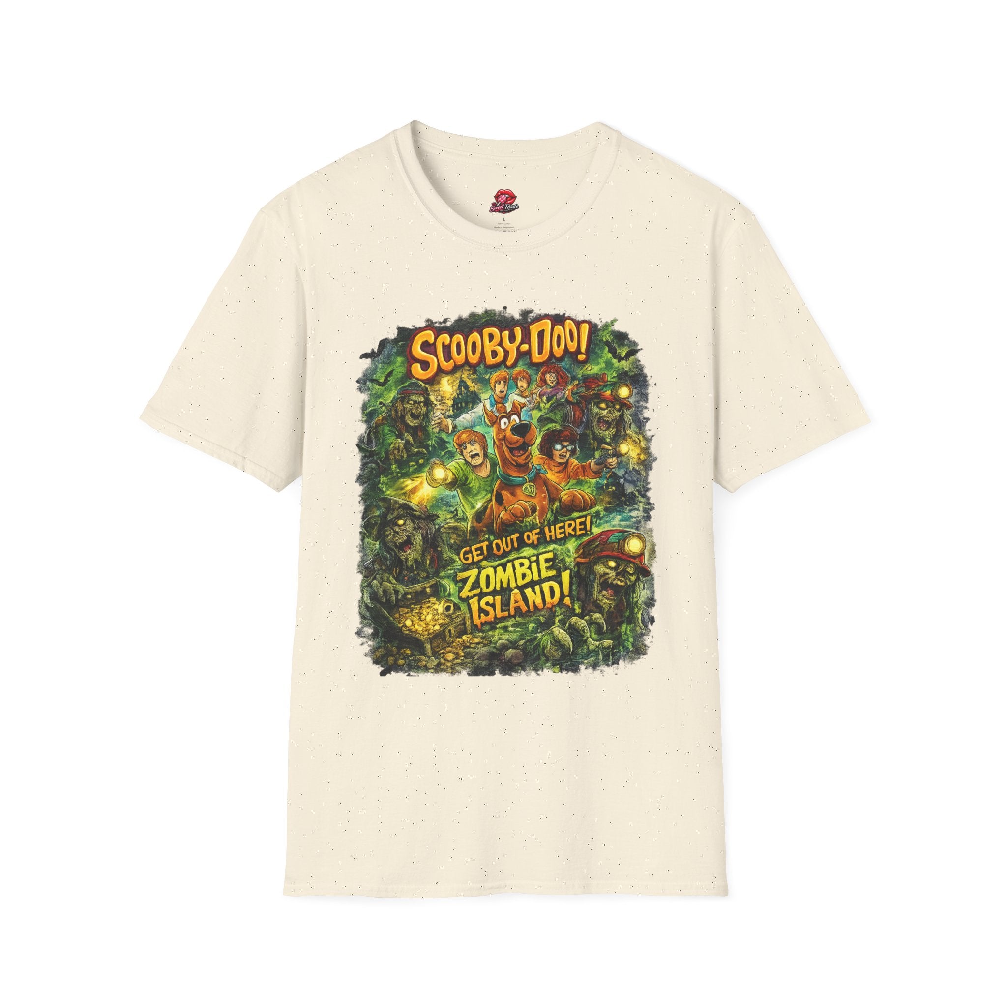 Scooby-Doo Zombie Island T-Shirt | Retro Cartoon Horror Graphic Tee | Spooky Halloween Shirt for 90s Cartoon Fans