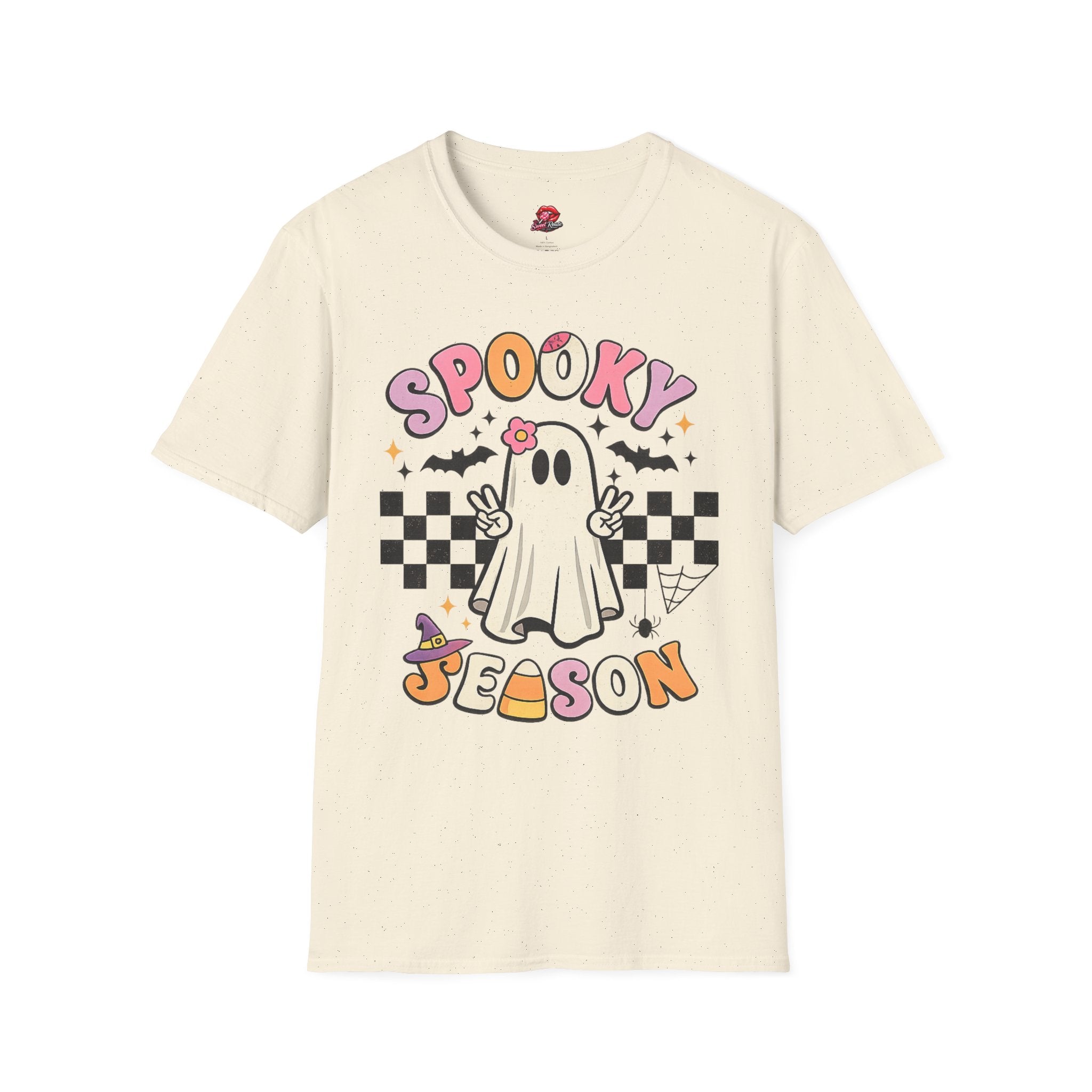Spooky Season Retro Ghost T-Shirt | Cute Halloween Ghost Tee | Vintage Fall Shirt | Cozy Spooky Season Graphic Tee | Halloween Gift