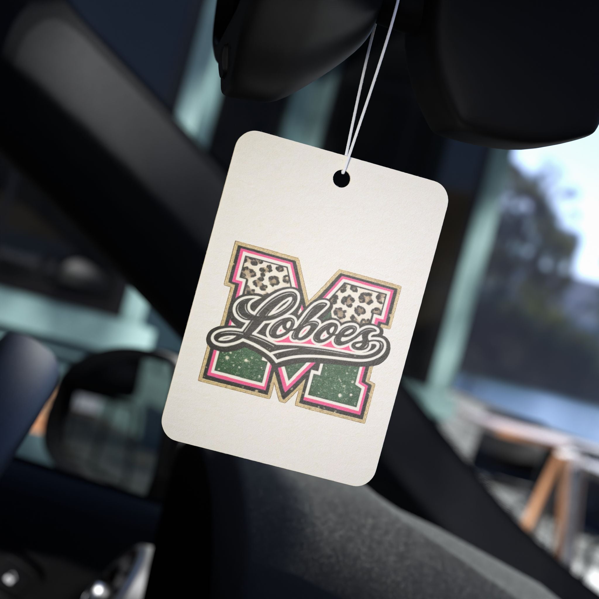 Loboes 'M' Leopard Car Air Freshener