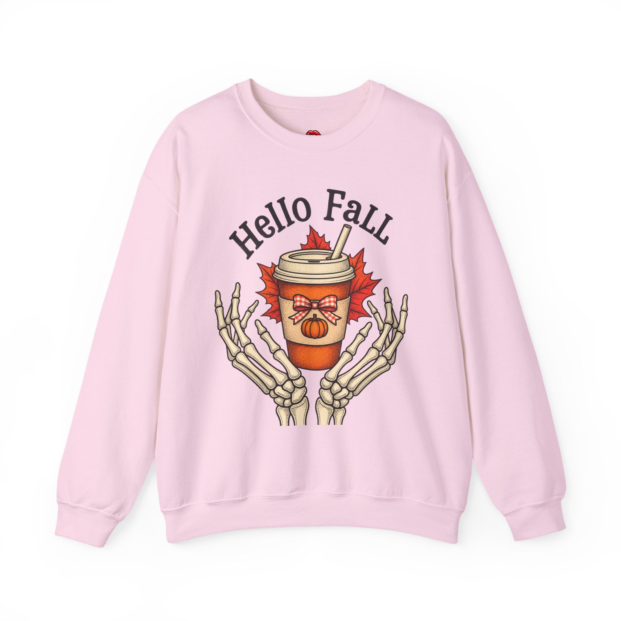 Fall Coffee Skeleton Hands Cozy Autumn Pullover