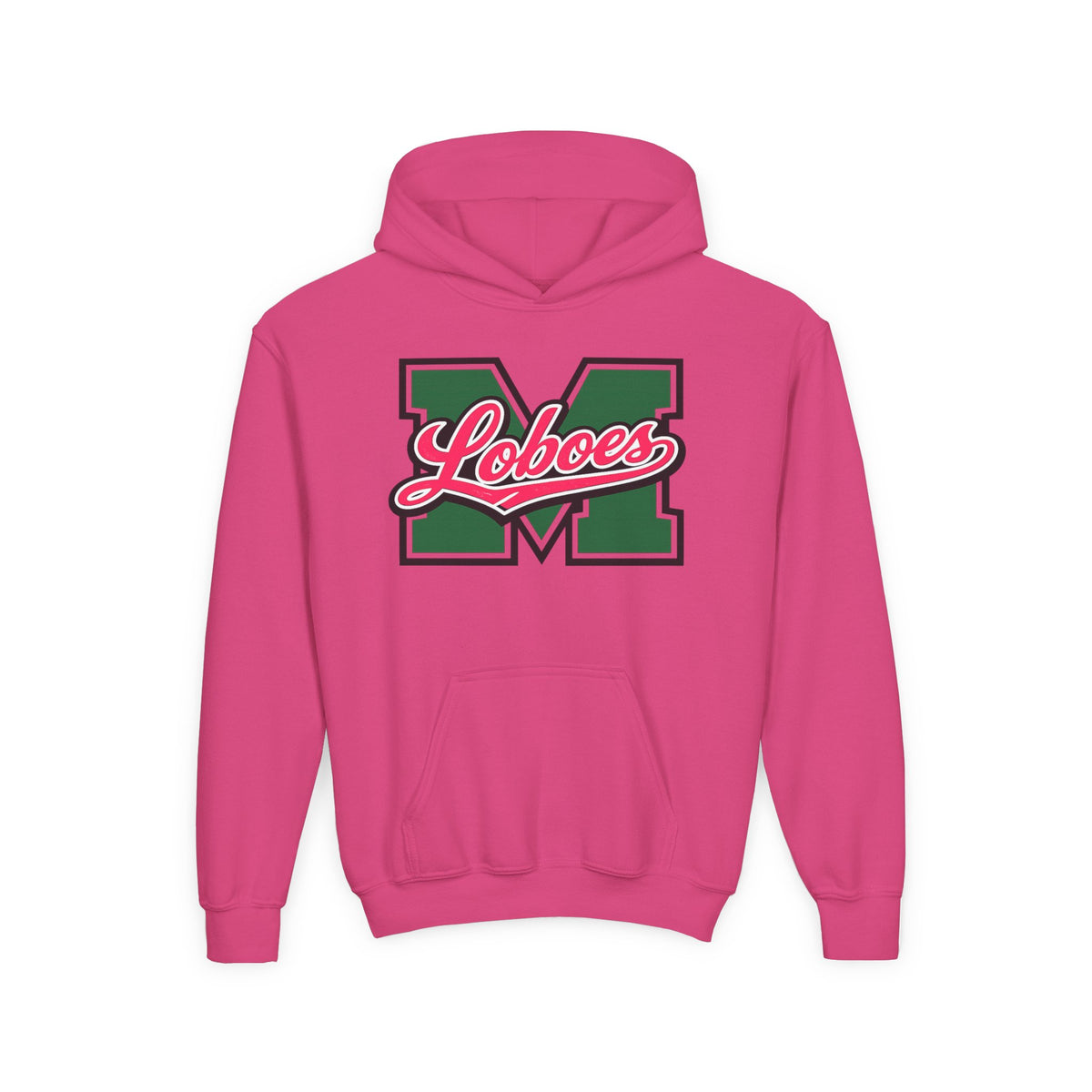 Youth Loboes M Letter Hoodie — Kids School Spirit Sweatshirt