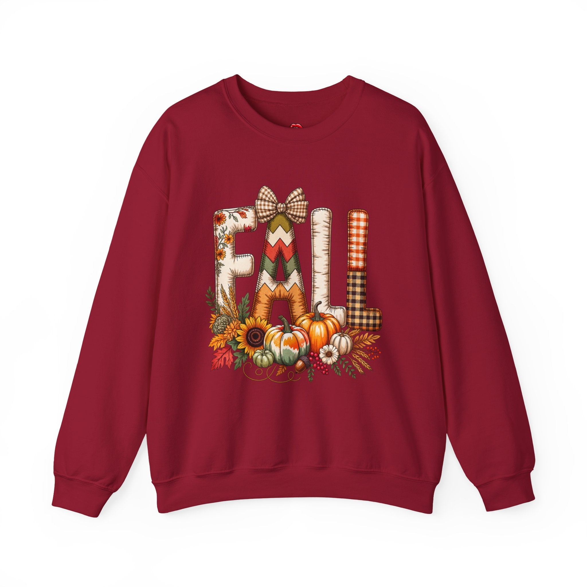 Autumn Pumpkins & Plaid Lettering Crewneck