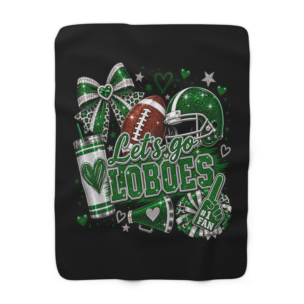Let’s Go Loboes Sherpa Fleece Blanket