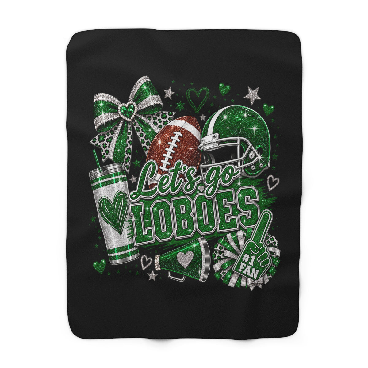 Let’s Go Loboes Sherpa Fleece Blanket