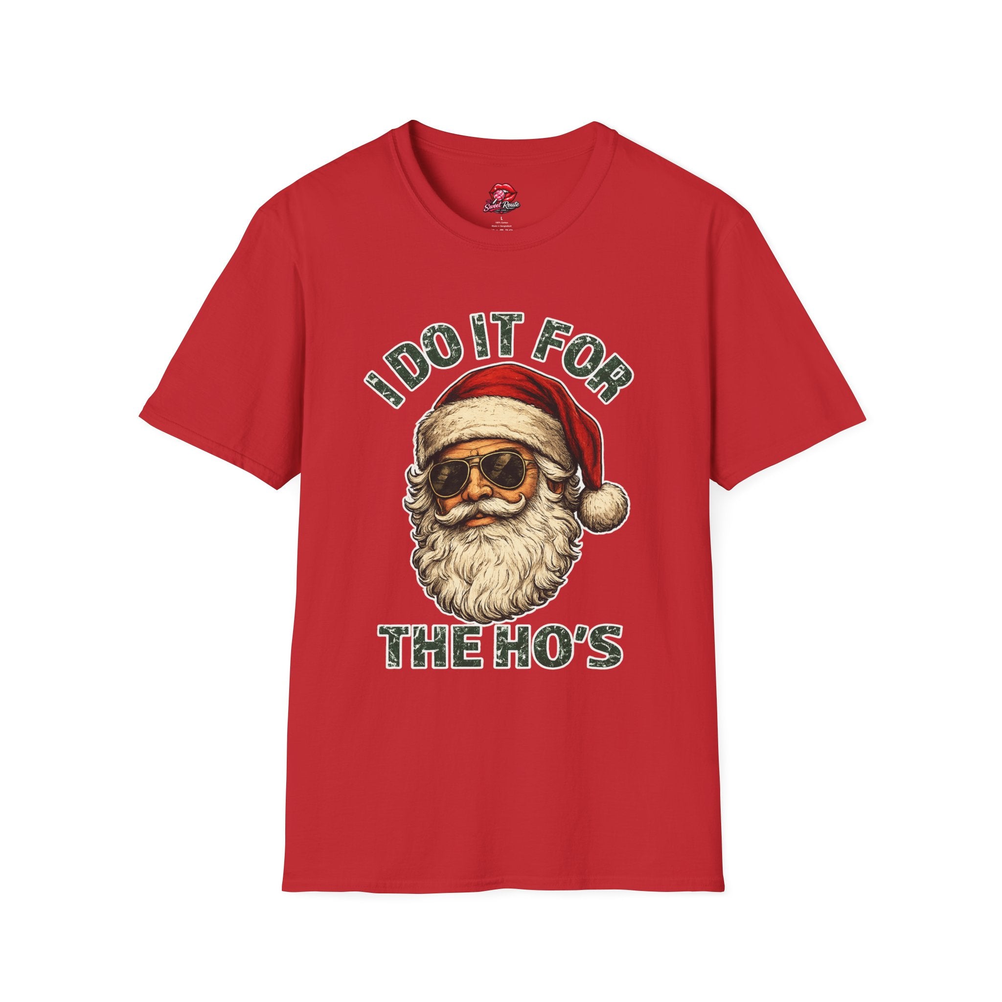 I Do It For The Ho's Santa Face T-Shirt