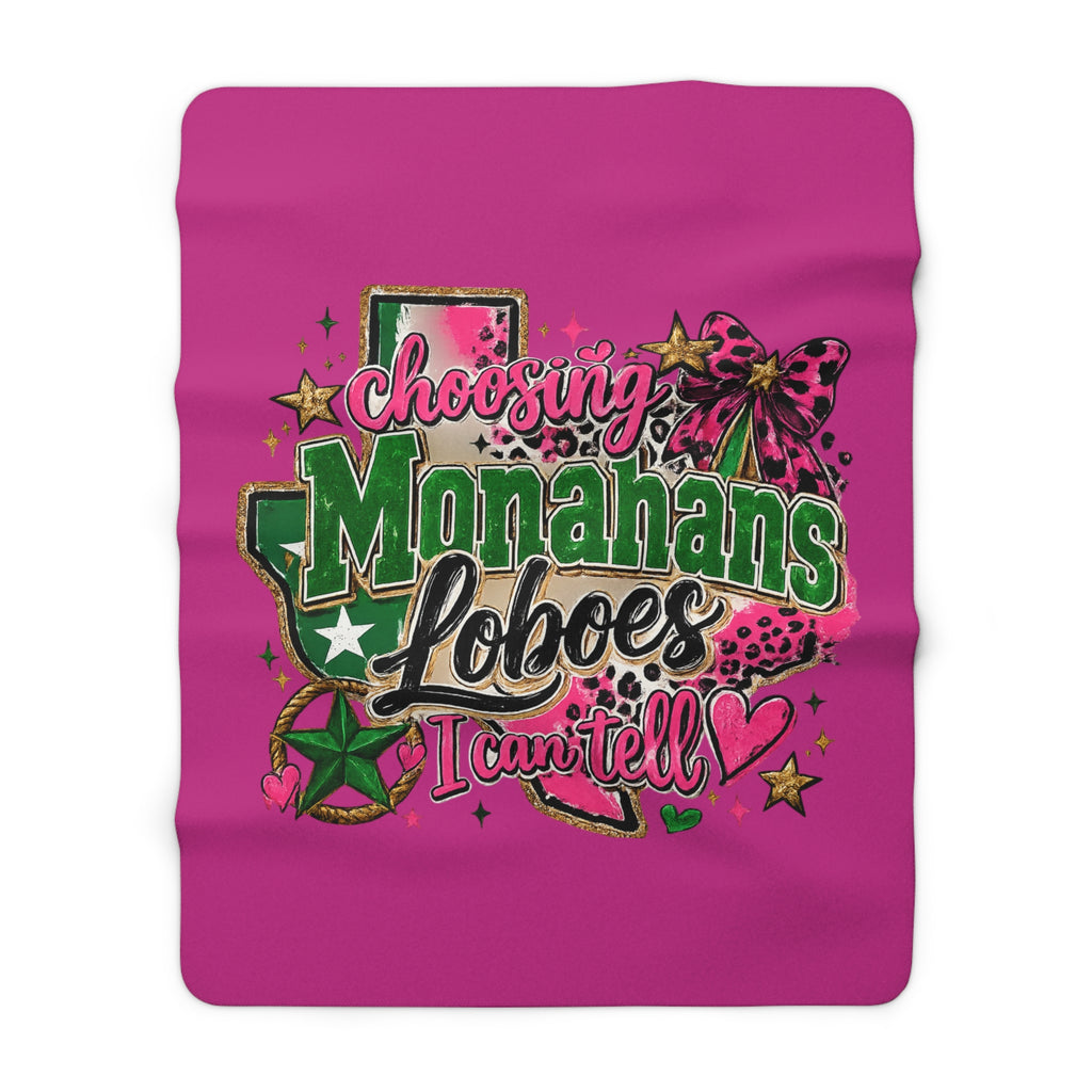 Sherpa Blanket Choosing Monahans Loboes I Can't Tell Pink