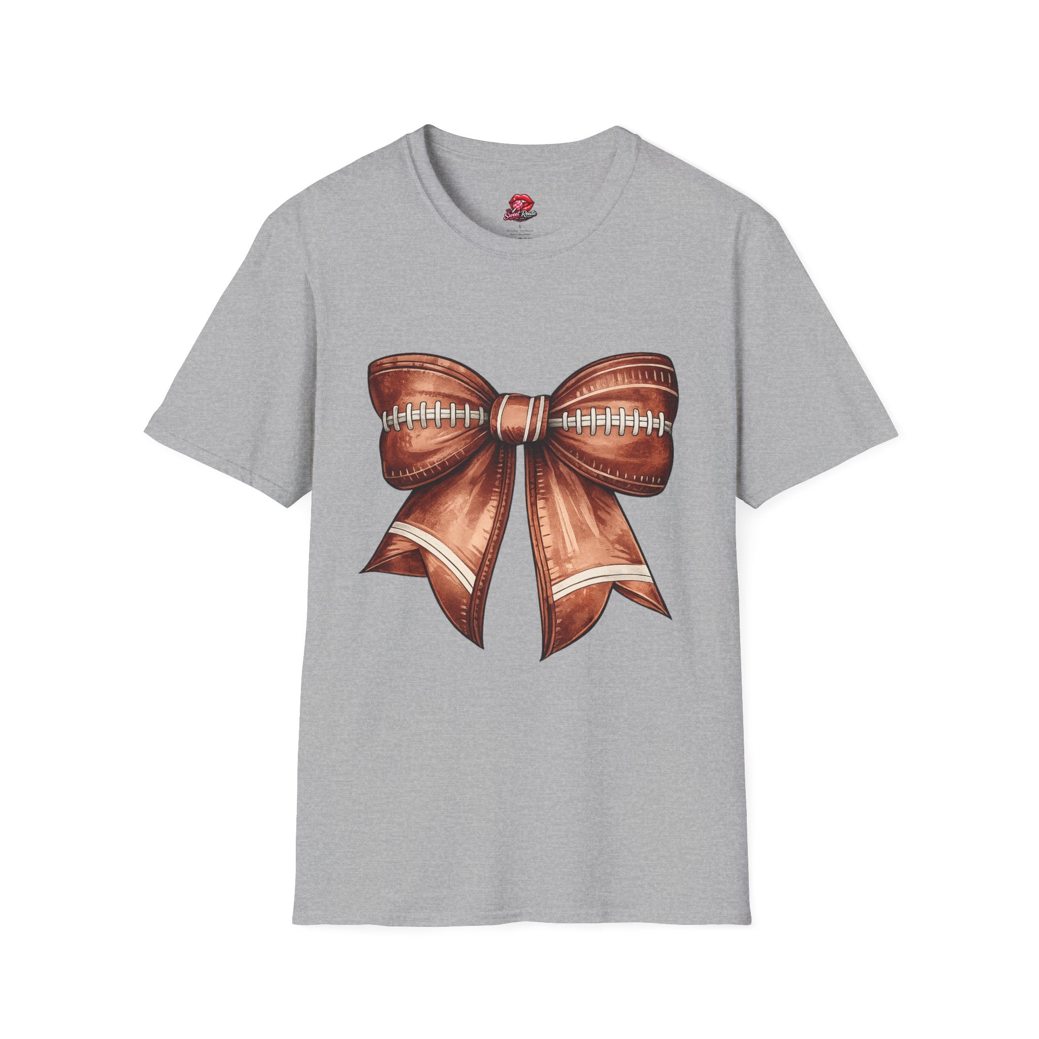 Football Stitch Bow T‑Shirt