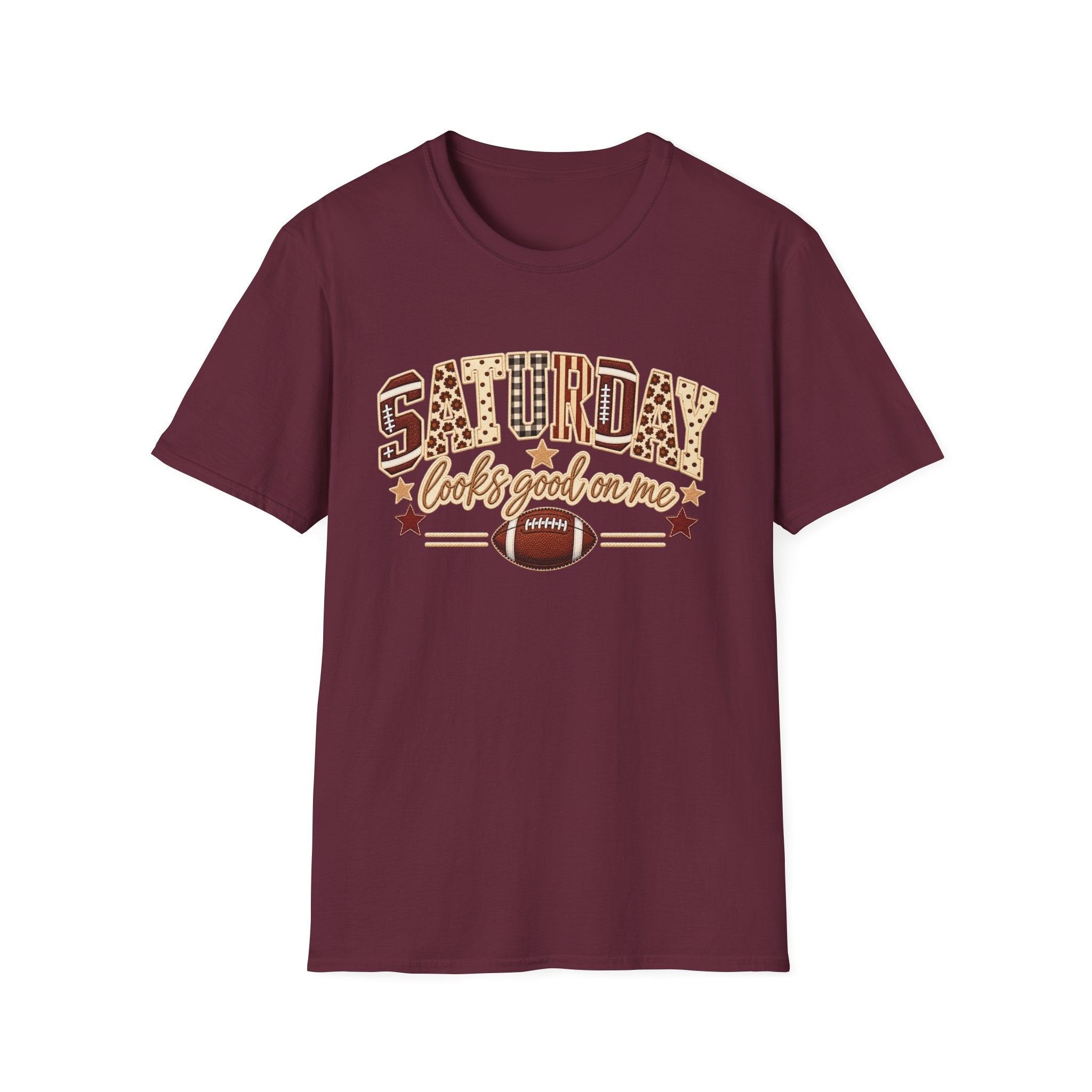 Saturday Looks Good On Me Football T-Shirt
