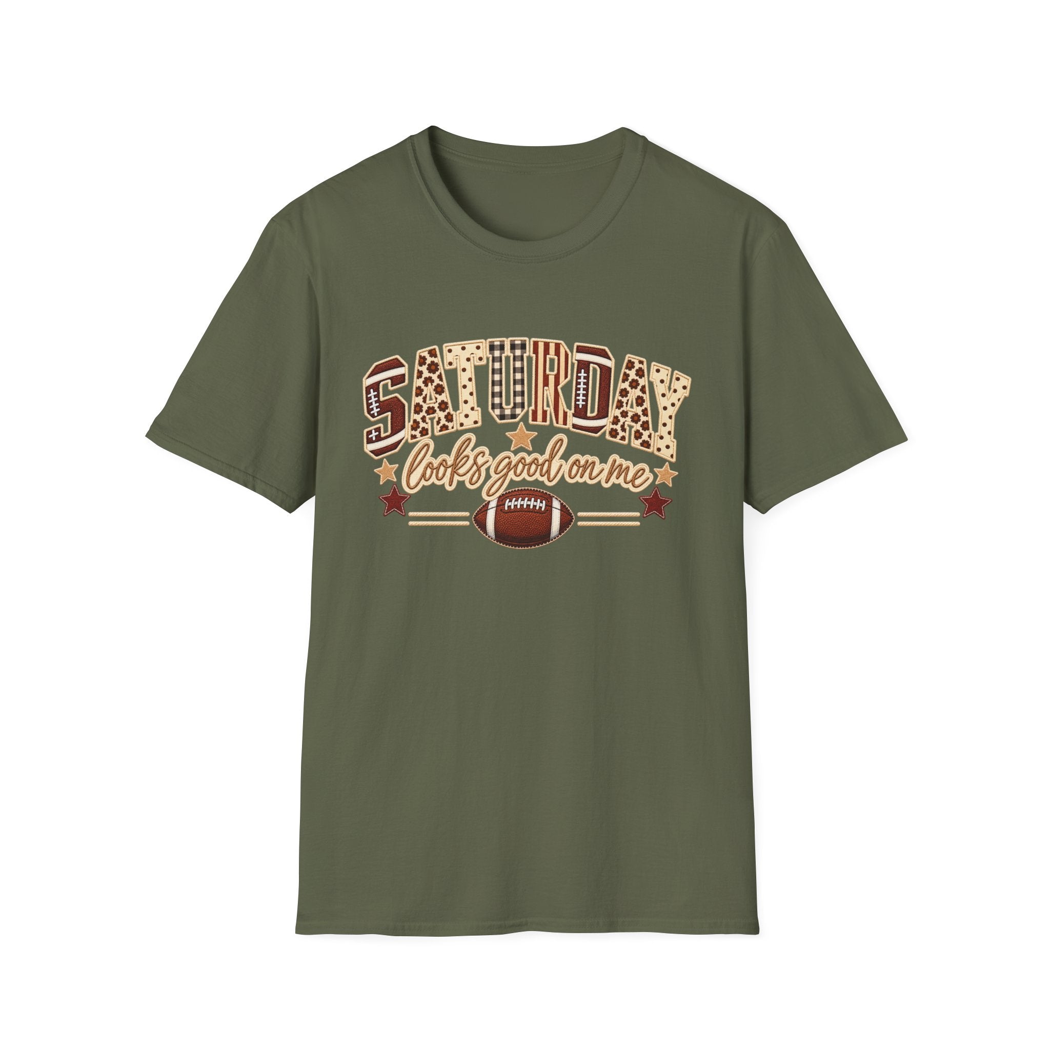 Saturday Looks Good On Me Football T-Shirt