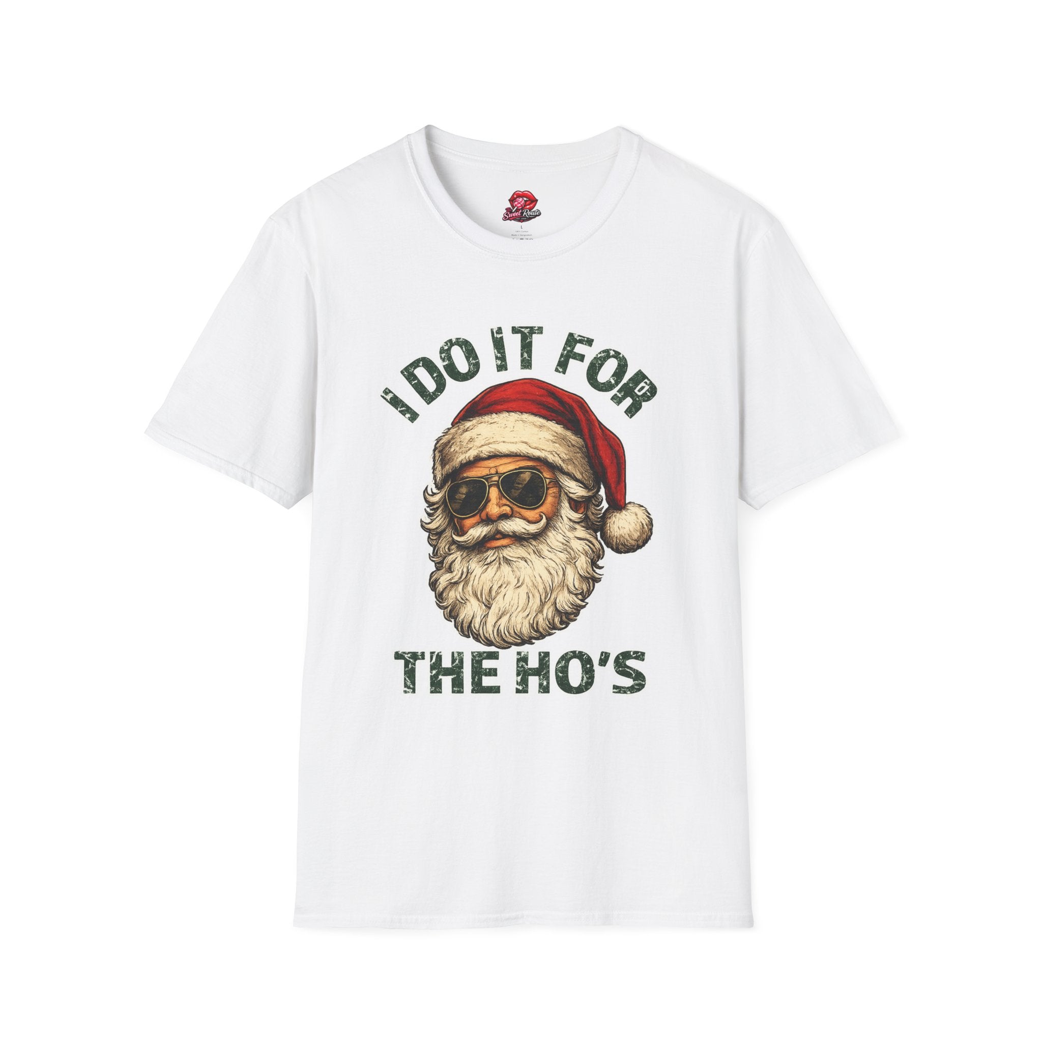 I Do It For The Ho's Santa Face T-Shirt