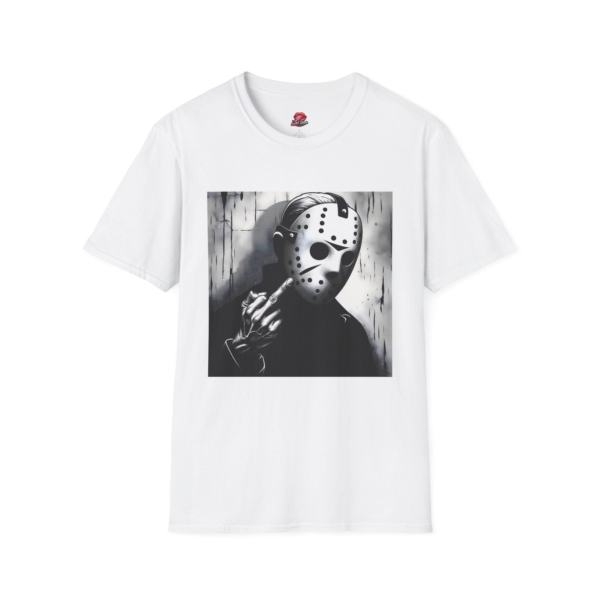 Jason-Inspired Black & White Slasher Tee