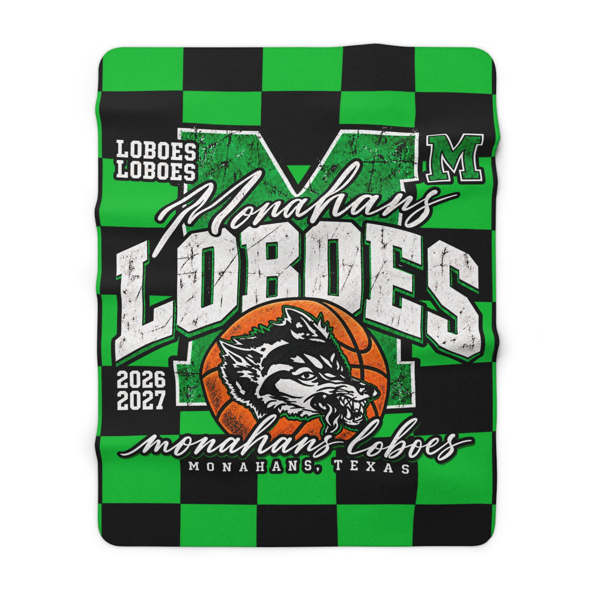 Monahans Loboes Sherpa Fleece Blanket