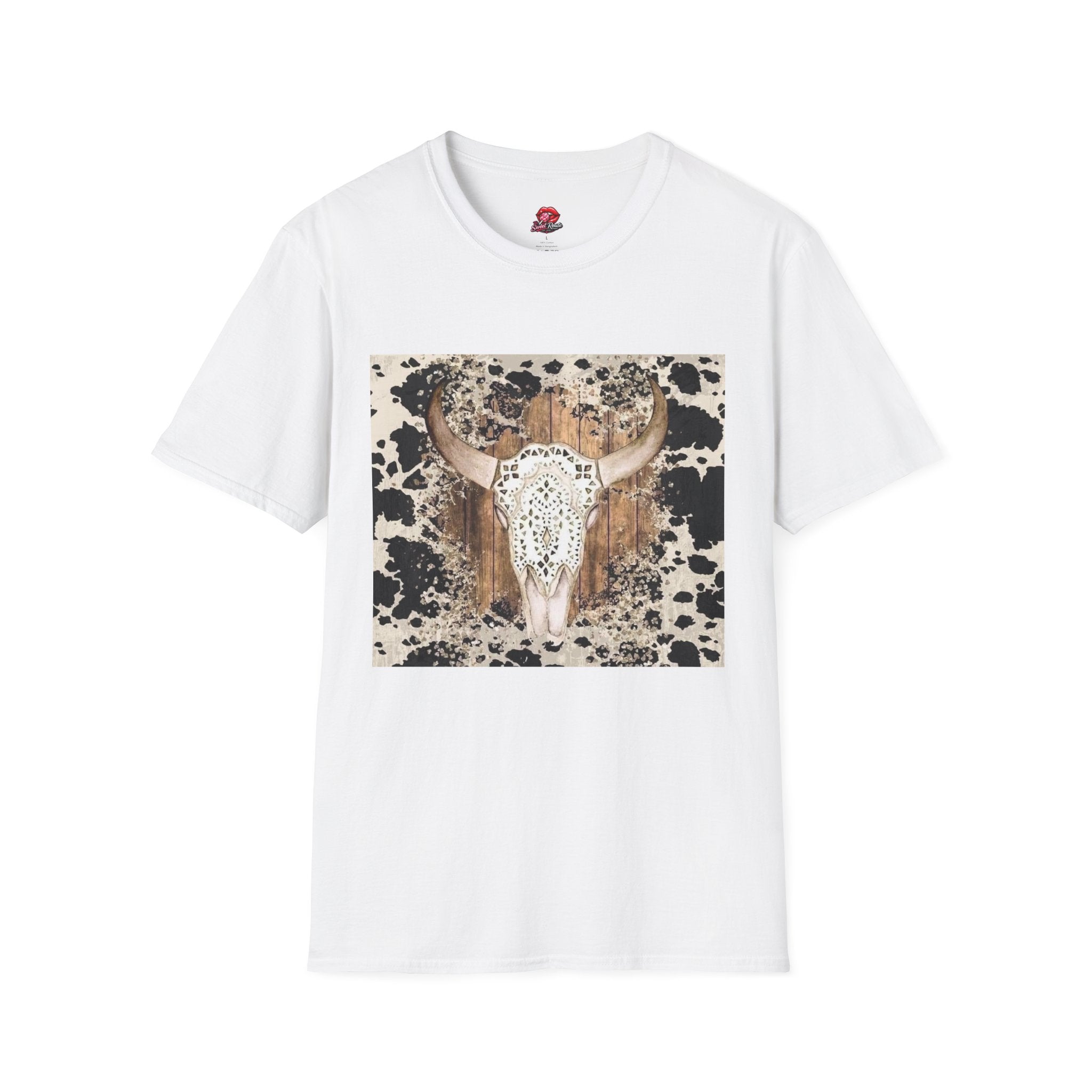 Boho Western Vintage Cowhide Tee