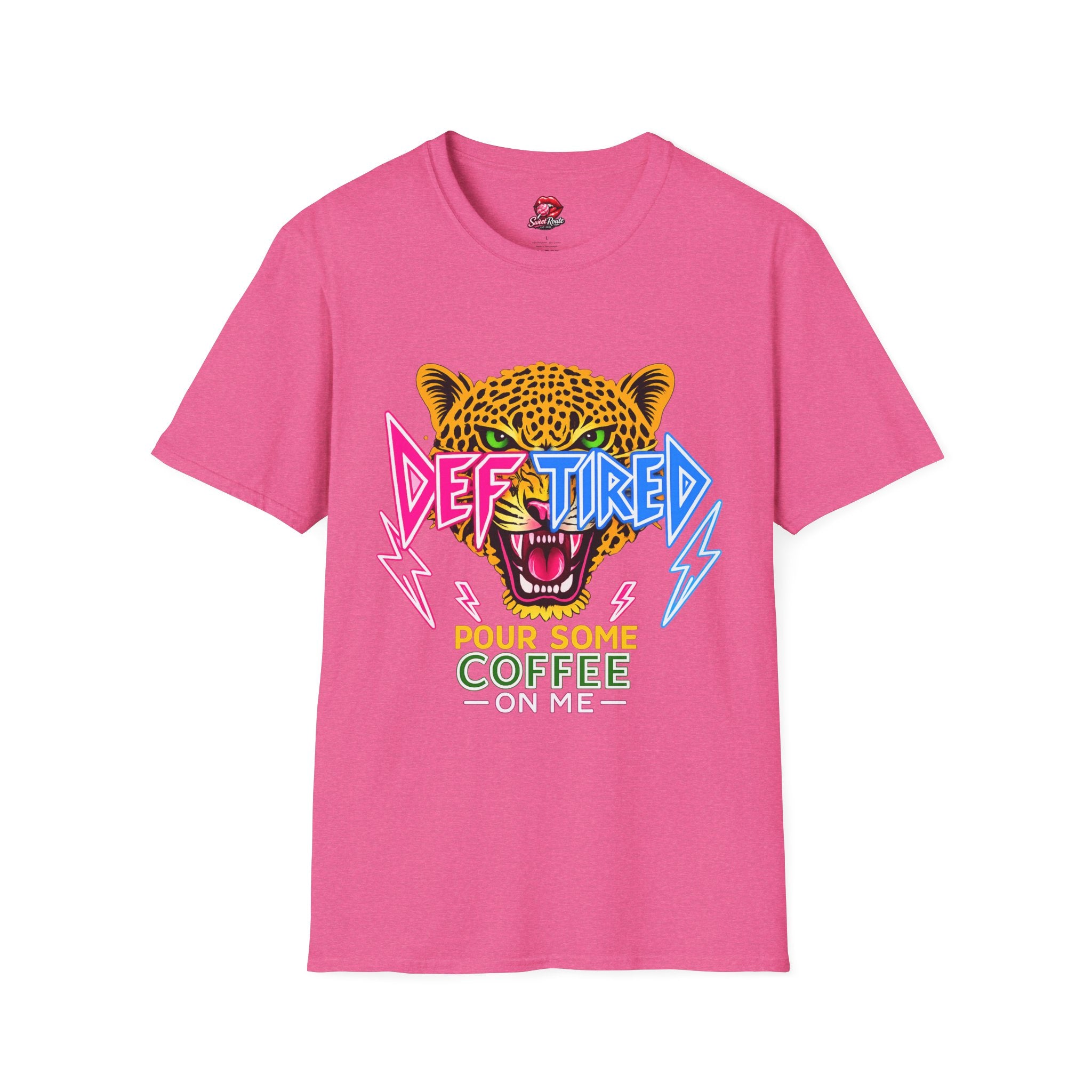 Def-Tired Leopard graphic tee