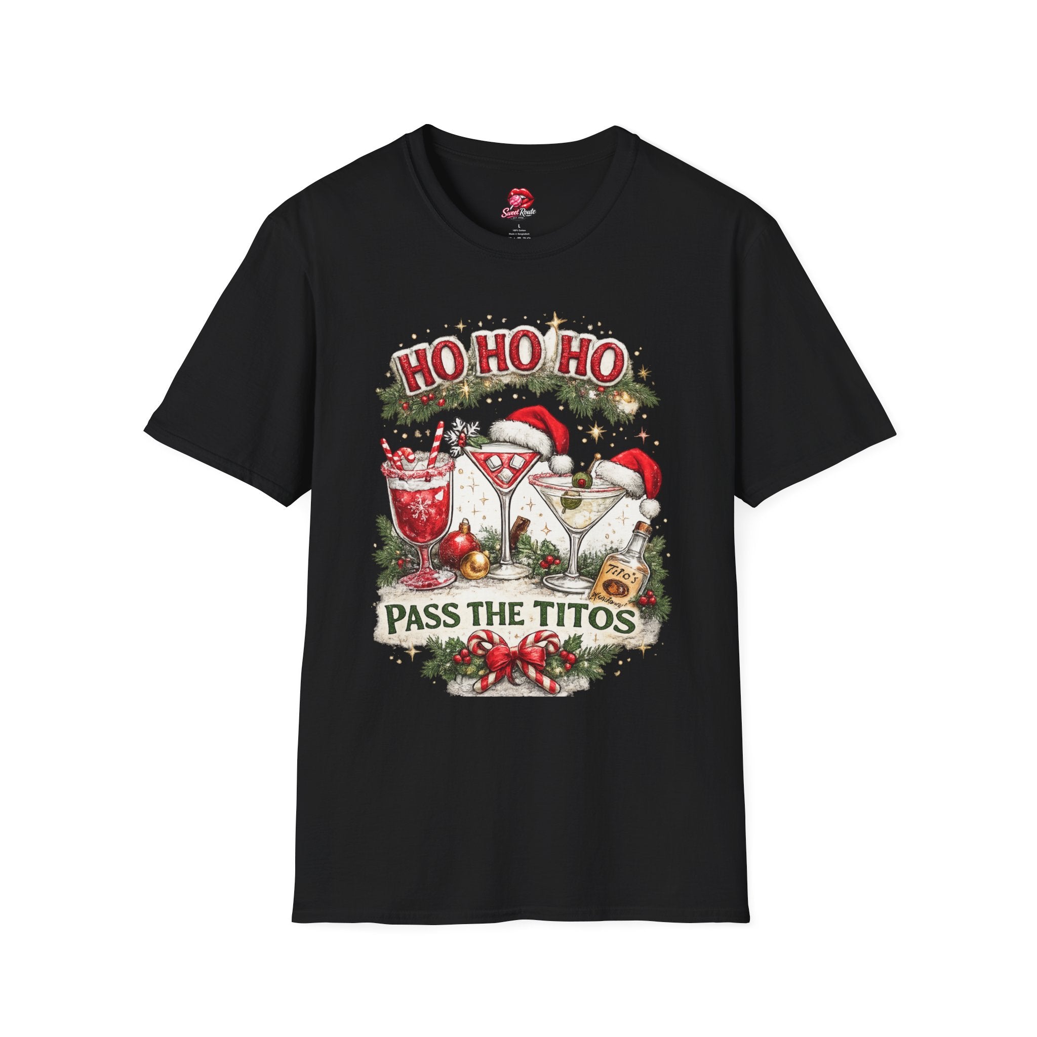 Ho Ho Ho Pass the Titos Christmas T-Shirt