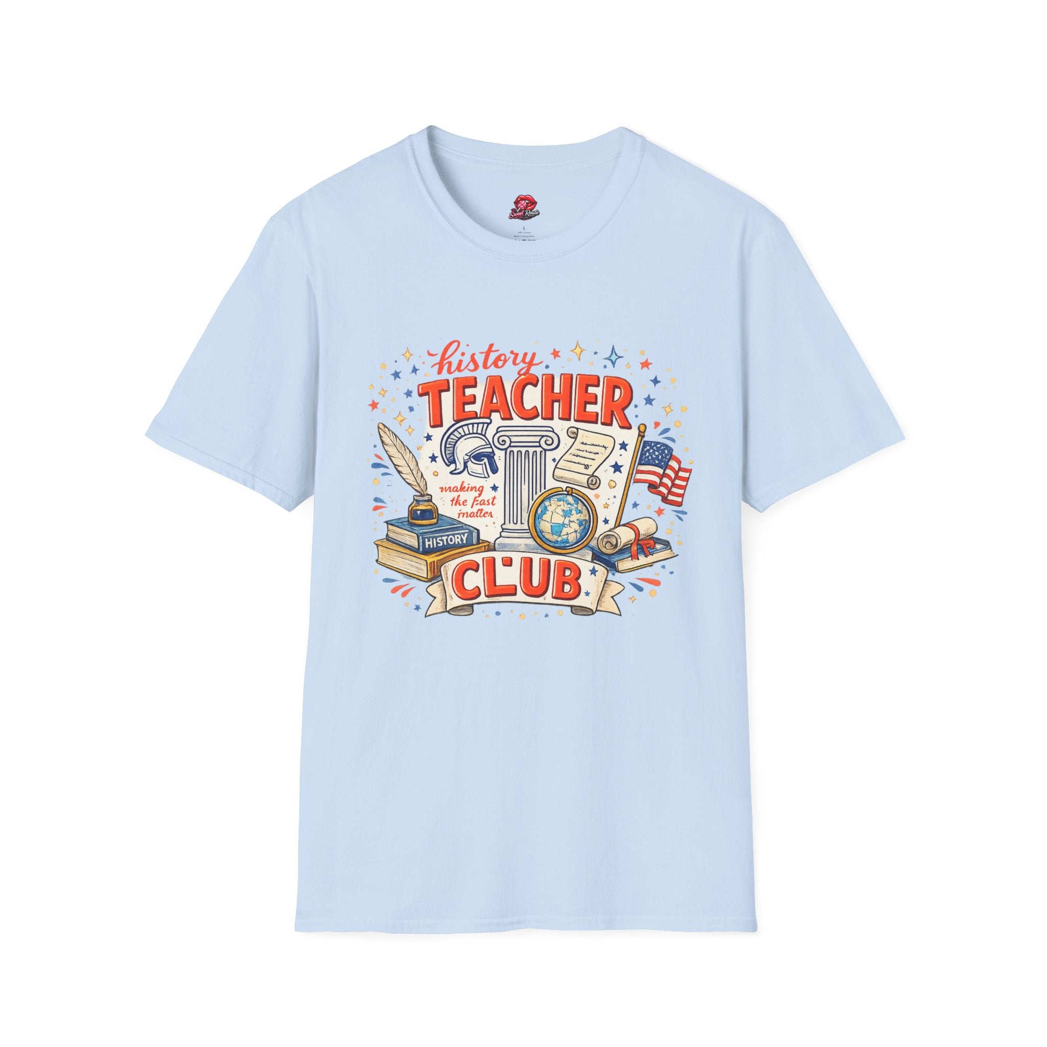 History Teacher Club T-Shirt | Vintage History Teacher Shirt | Retro Classroom Icons Tee | Social Studies Teacher Gift
