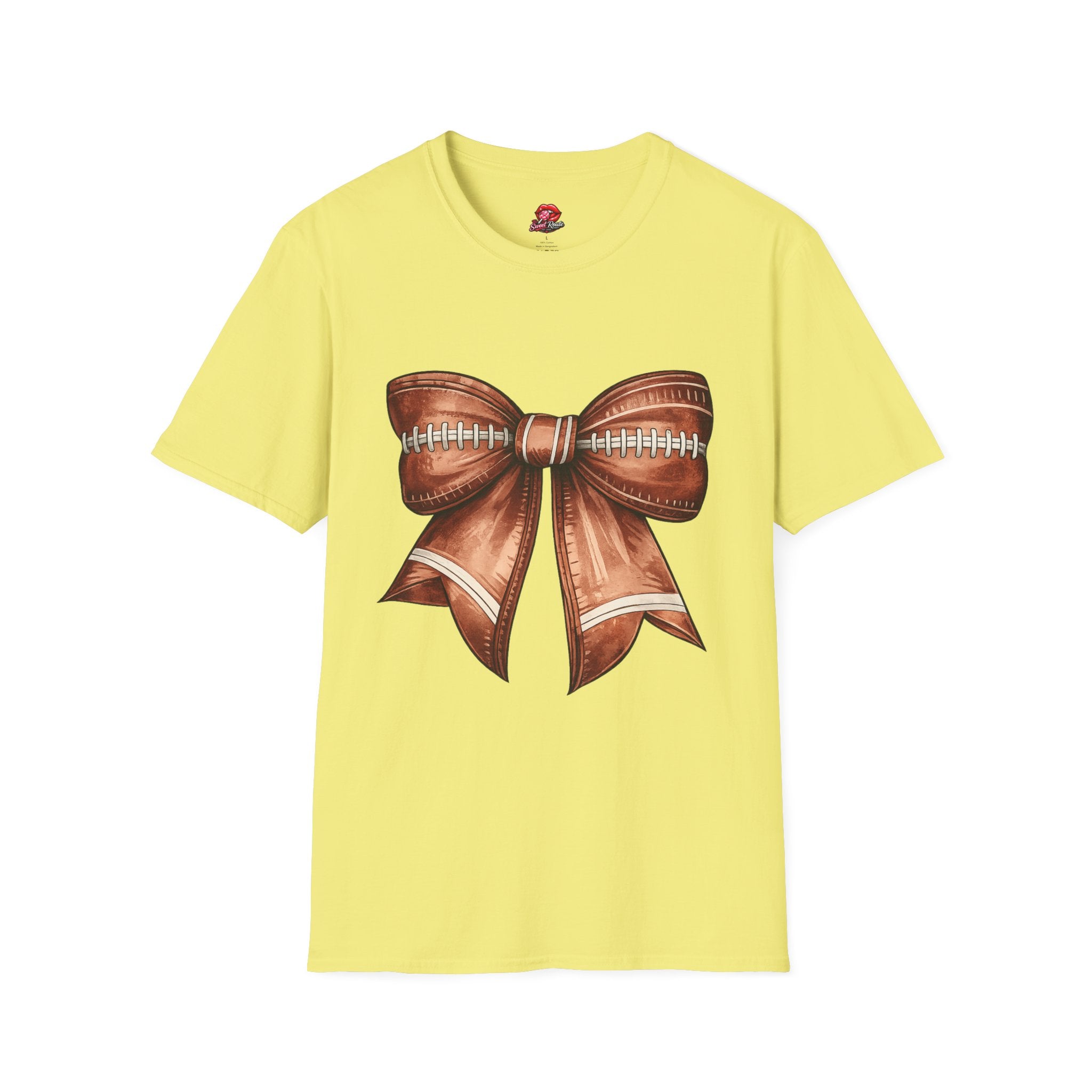Football Stitch Bow T‑Shirt