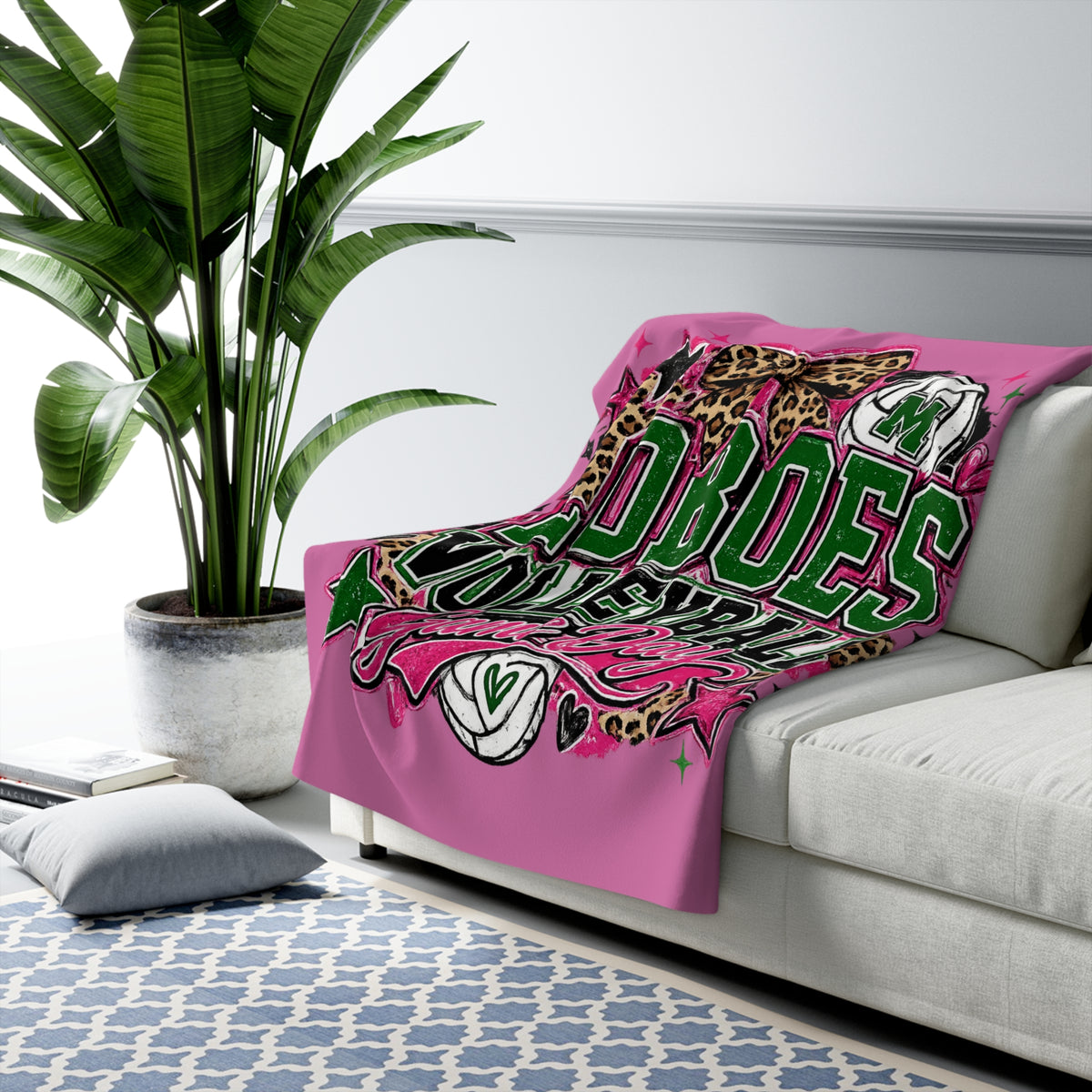 Loboes Volleyball Sherpa Fleece Blanket