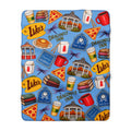 Cozy Pop Culture Diner Pattern GG Sherpa Blanket