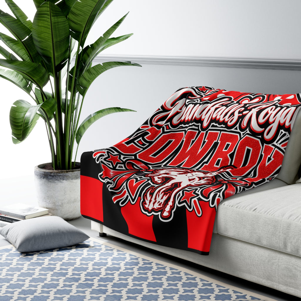 Grandfalls Royalty Cowboys Sherpa Fleece Blanket