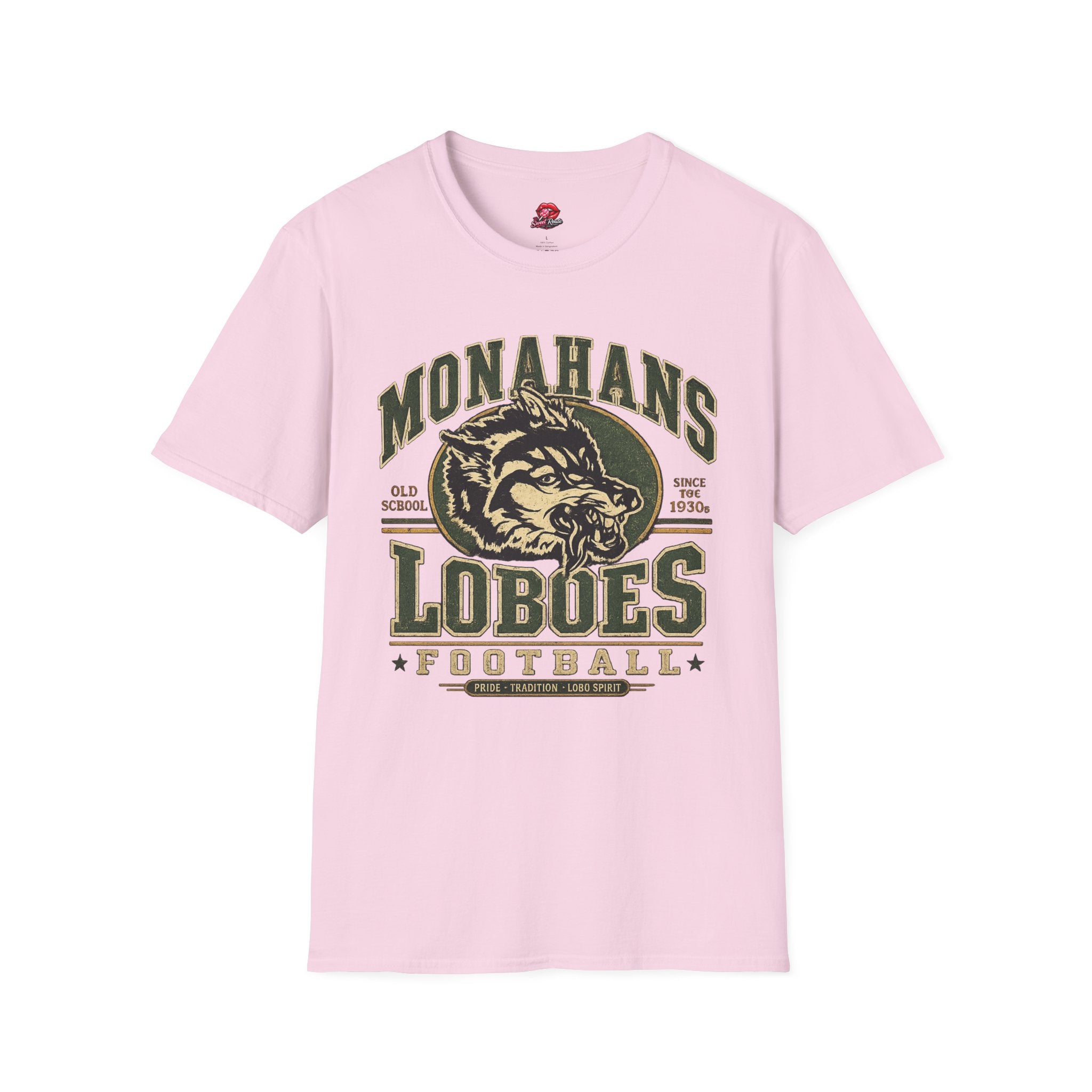 Monahans Loboes Vintage Mascot Football T-Shirt