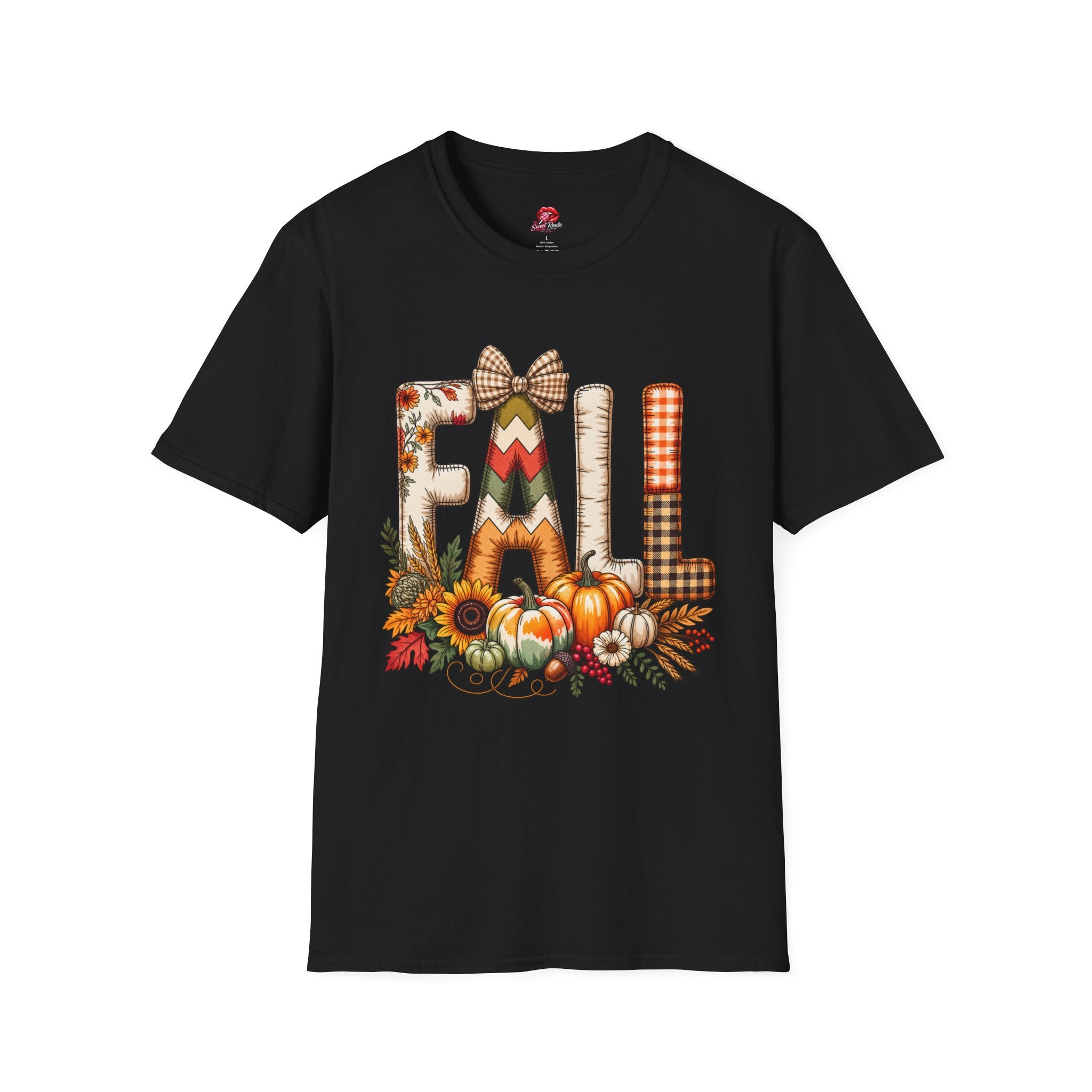 Pumpkin, Plaid & Floral Autumn Tee