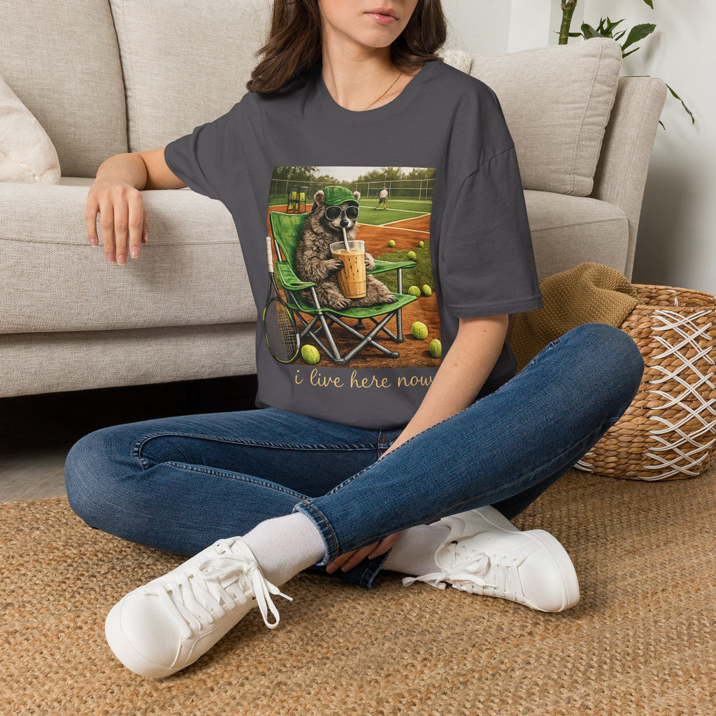 I Live Here Now Tennis Tee