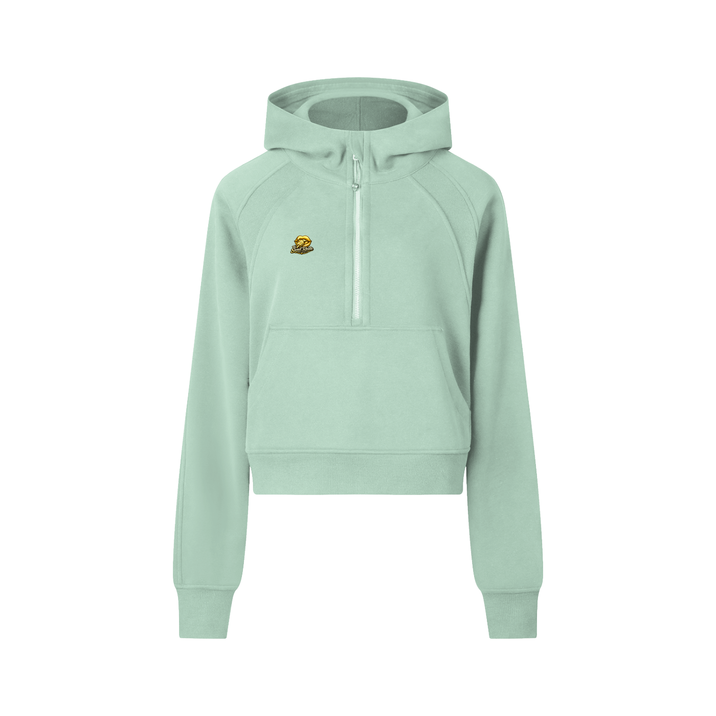 Sweet Route Cropped Half-Zip Hoodie