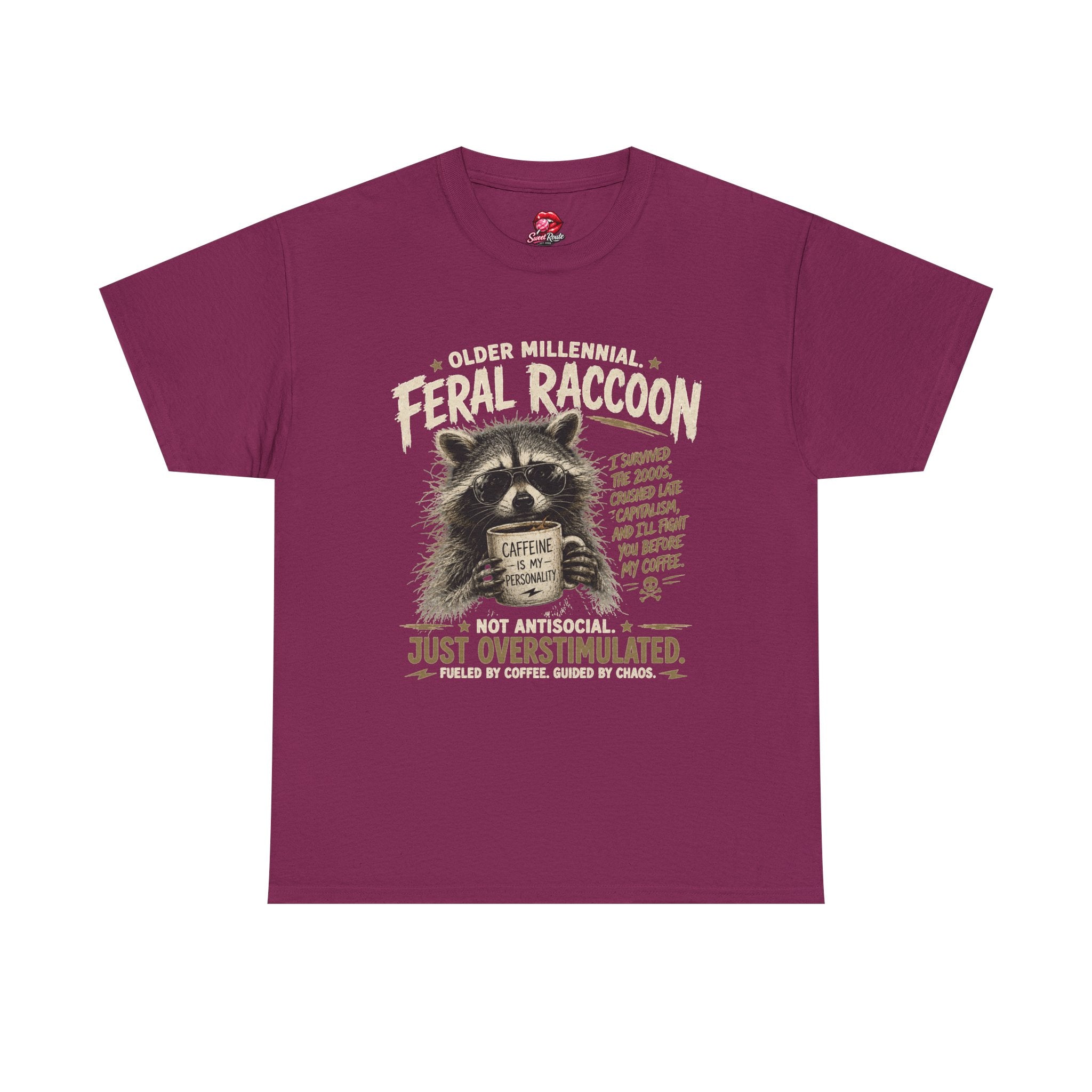 Feral Raccoon Coffee Mug Tee, T-Shirt