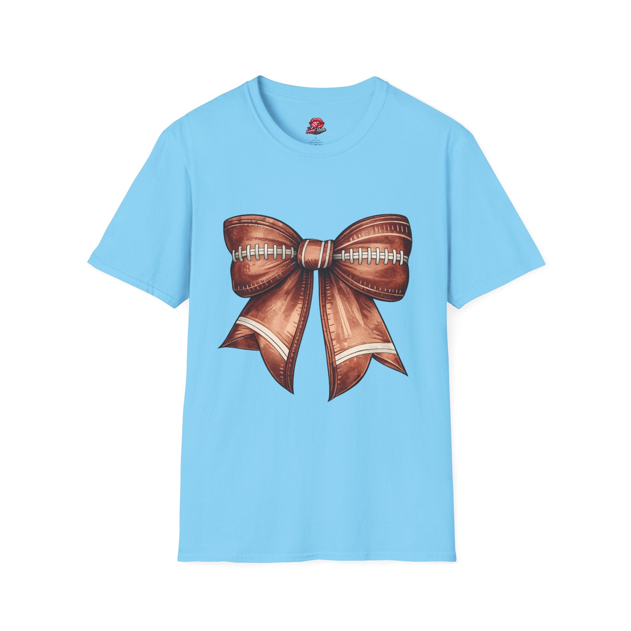 Football Stitch Bow T‑Shirt