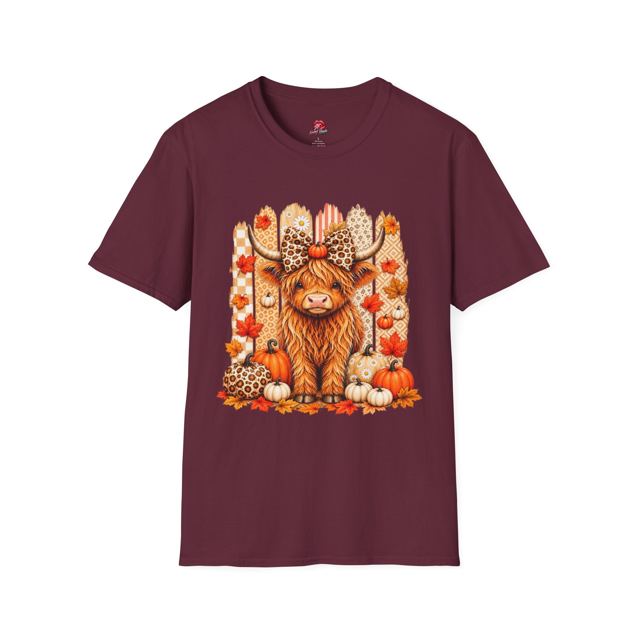 Fall Highland Cow T‑Shirt