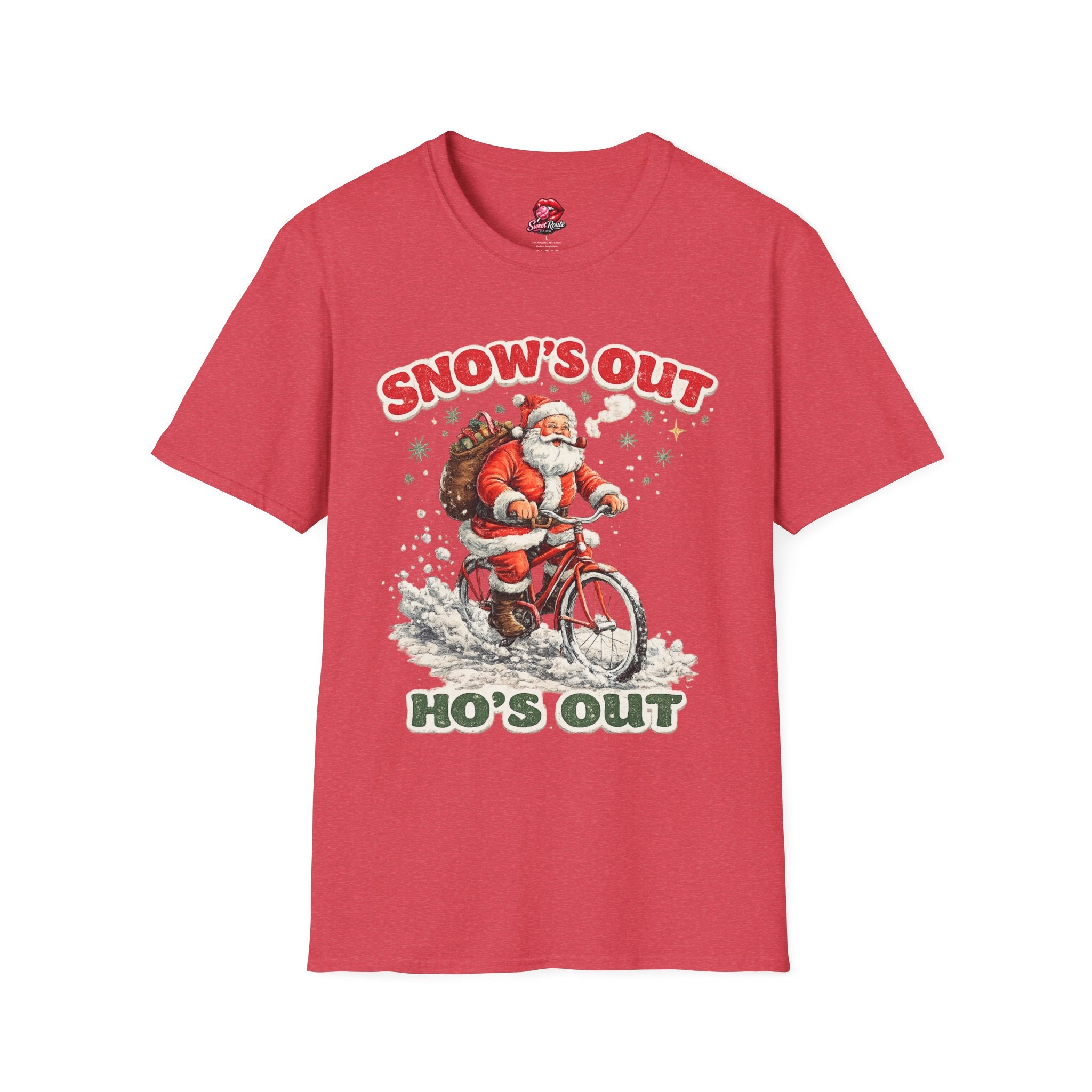Snow's Out Santa Christmas Holiday Graphic Tee